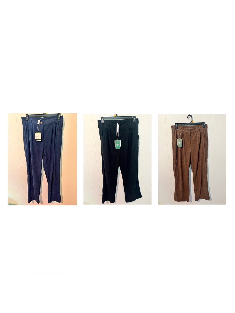HALARA Womens Pants in Navy, Black & Brown